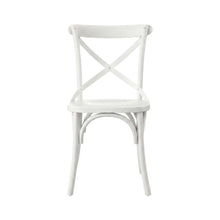 Solid Wood Dining Side Chair with Cushioned Seat for Dining Room, White