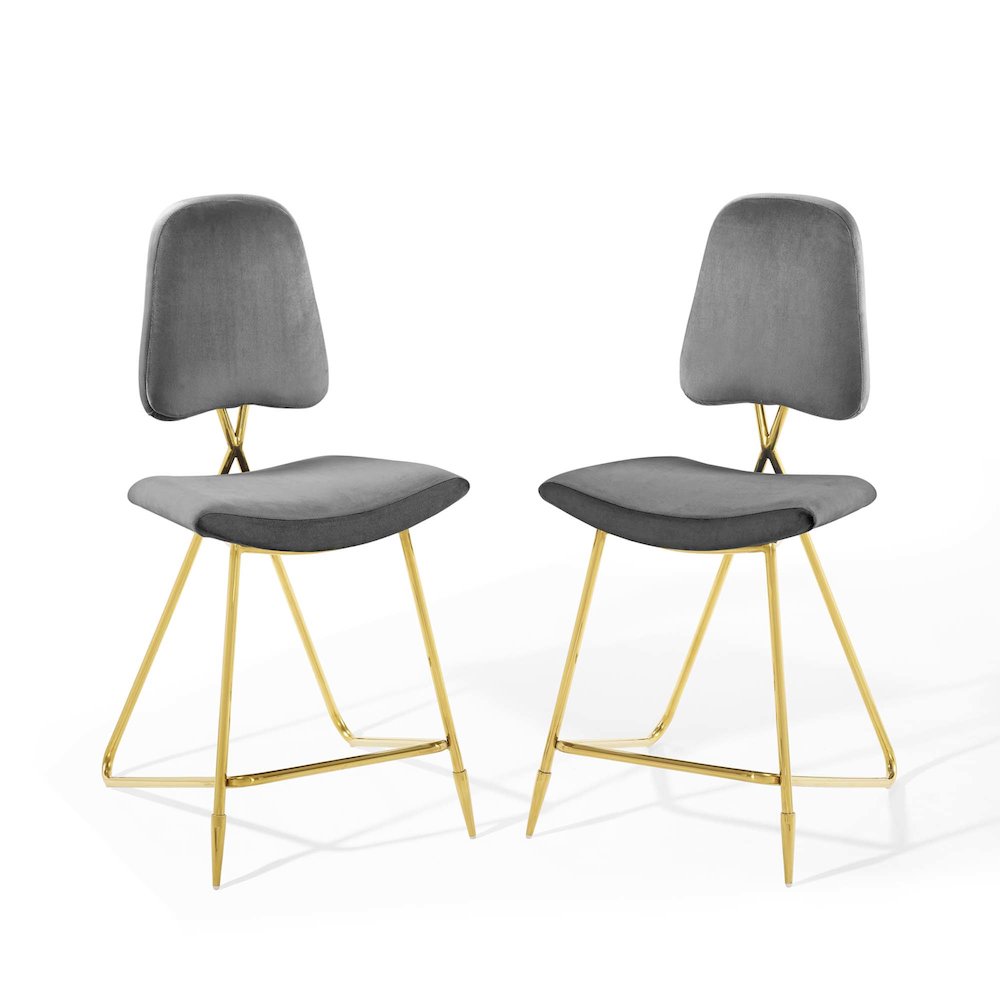Ponder Performance Velvet Counter Stool Set of 2