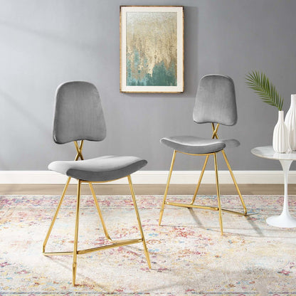 Ponder Performance Velvet Counter Stool Set of 2