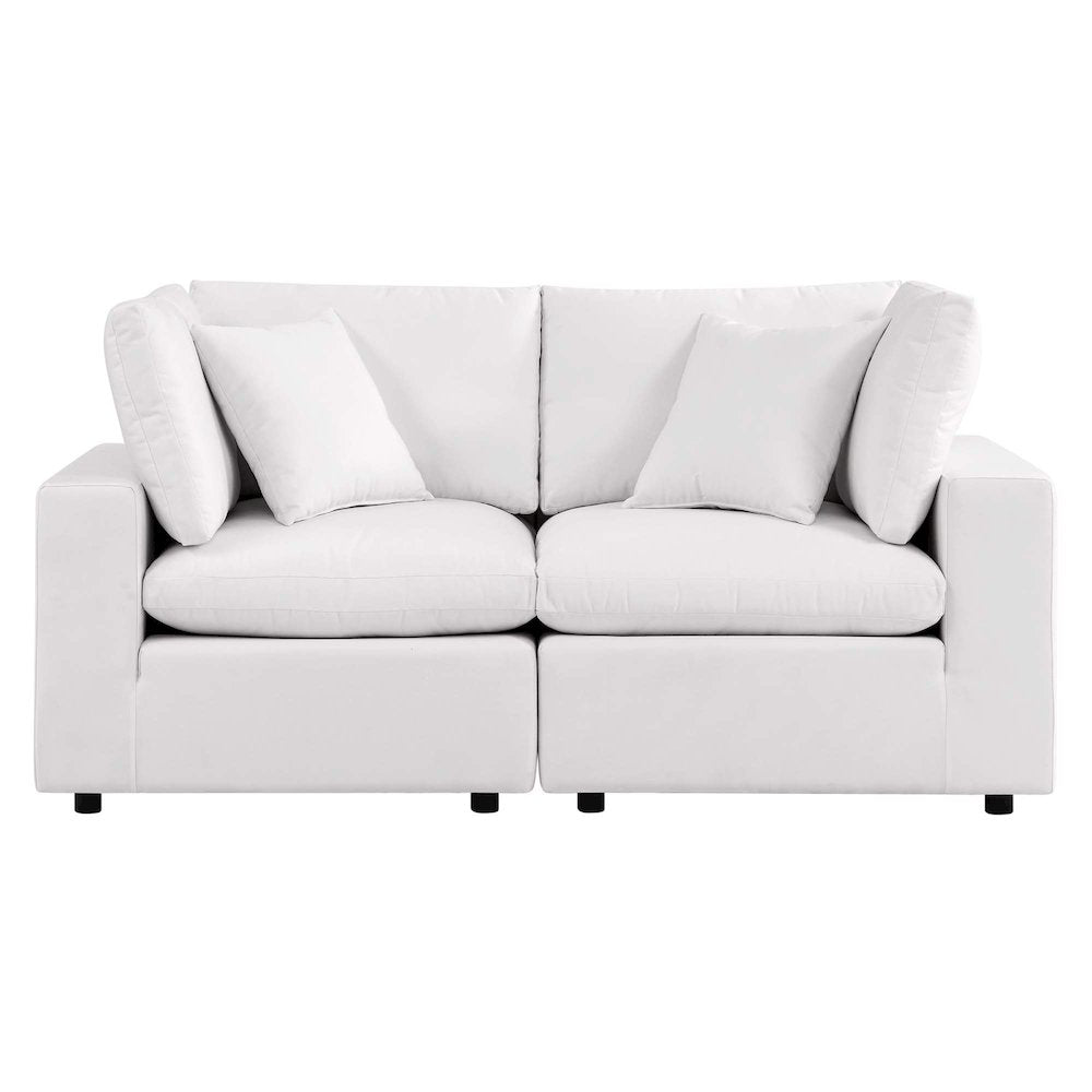 Commix Overstuffed Outdoor Patio Loveseat