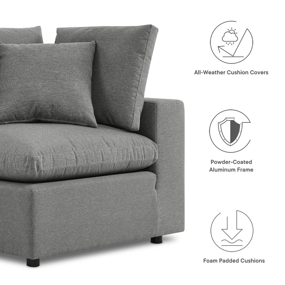 Commix 5-Piece Outdoor Patio Sectional Sofa