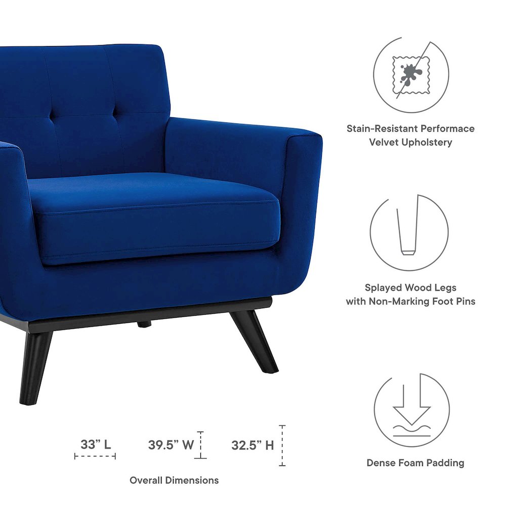 Engage Performance Velvet Armchair