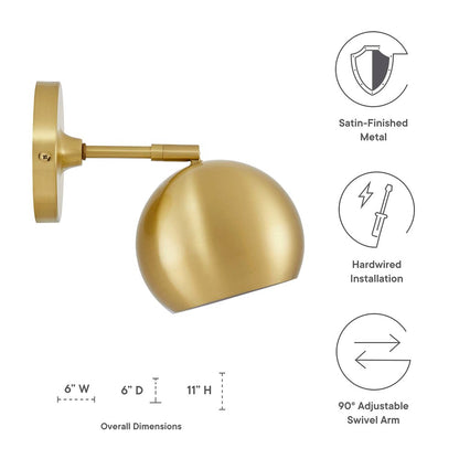 Chalice 4" Swing-Arm Metal Wall Sconce