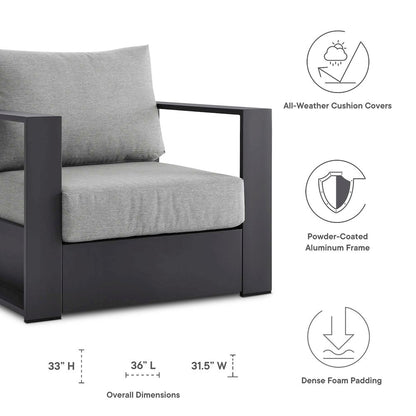 Tahoe Outdoor Patio Powder-Coated Aluminum Armchair
