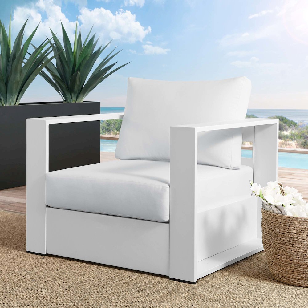 Tahoe Outdoor Patio Powder-Coated Aluminum Armchair