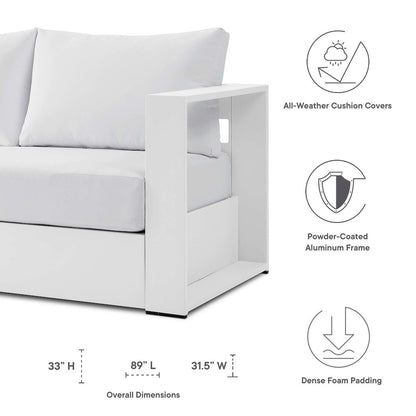Tahoe Outdoor Patio Powder-Coated Aluminum Sofa