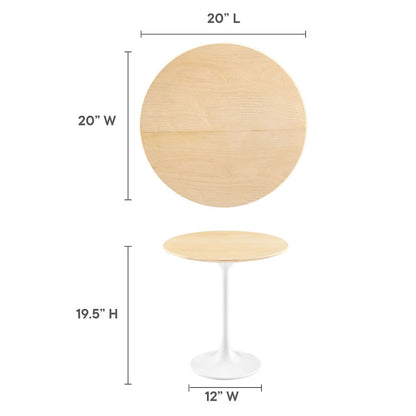 Lippa 20" Round Wood Side Table