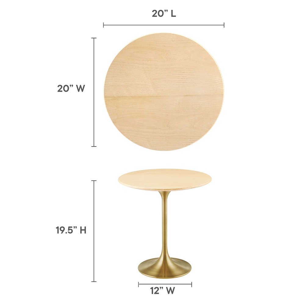 Lippa 20" Round Wood Side Table