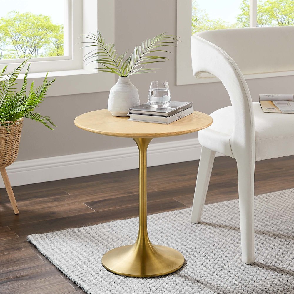 Lippa 20" Round Wood Side Table