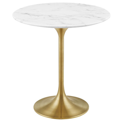 Lippa 20" Round Faux Marble Side Table
