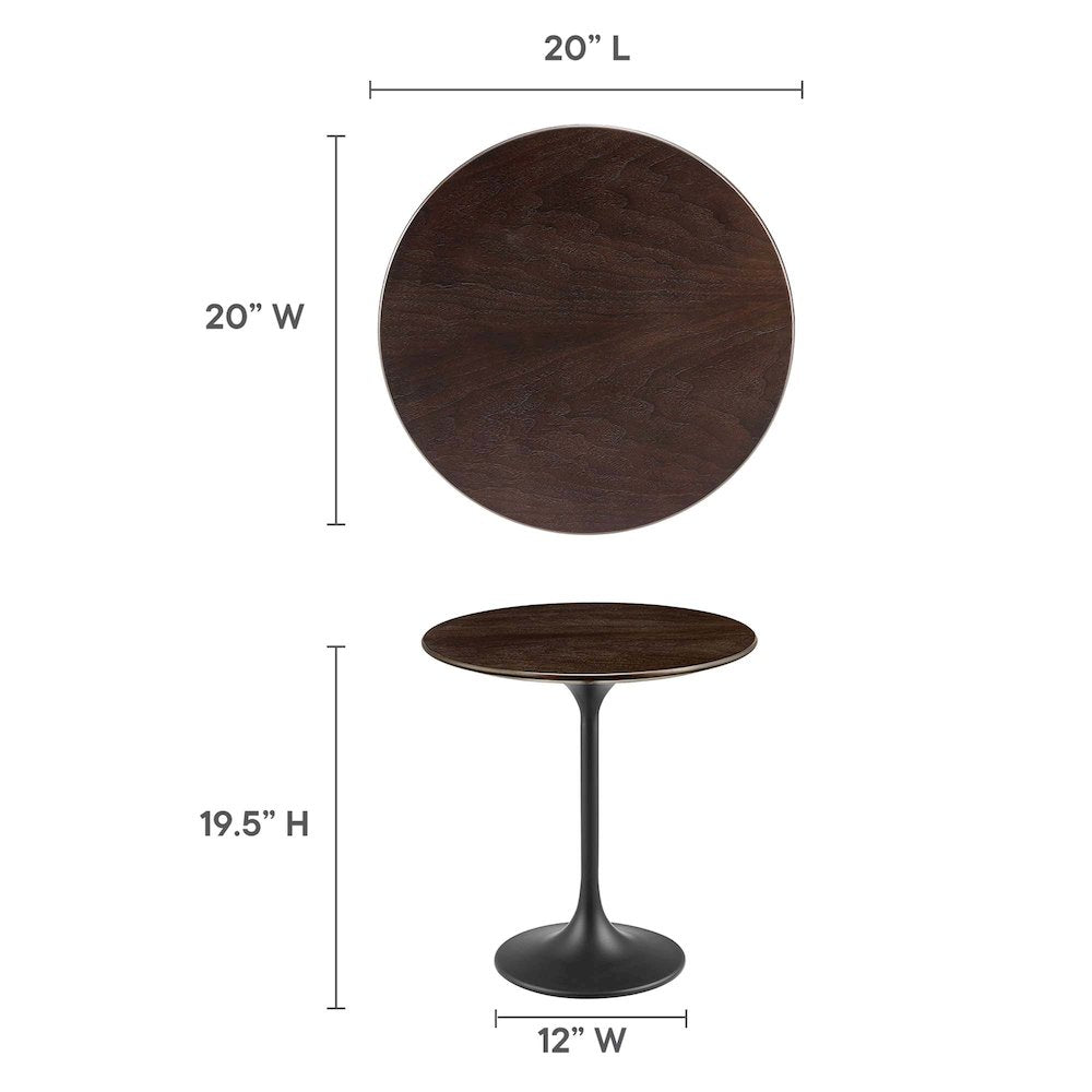 Lippa 20" Round Wood Side Table