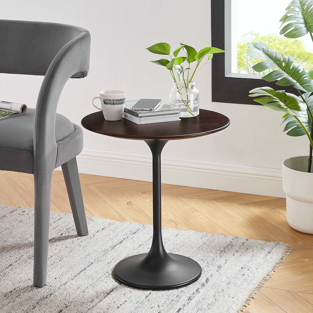 Lippa 20" Round Wood Side Table