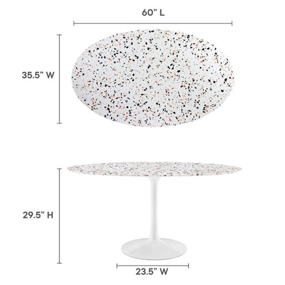Lippa 60" Oval Terrazzo Dining Table