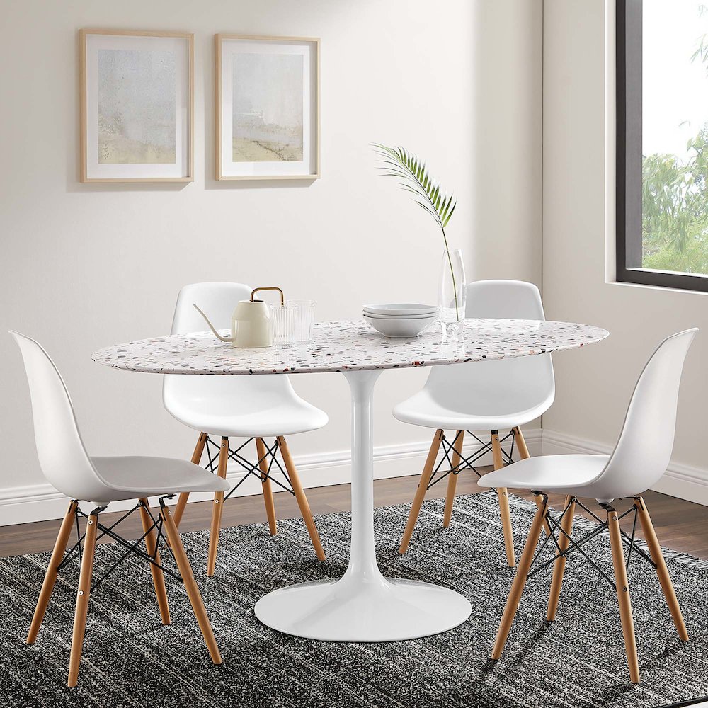 Lippa 60" Oval Terrazzo Dining Table