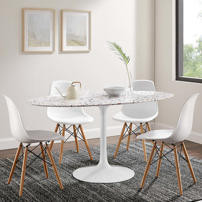 Lippa 60" Oval Terrazzo Dining Table