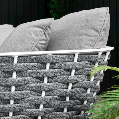 Stance Outdoor Patio Aluminum Small Sectional Sofa