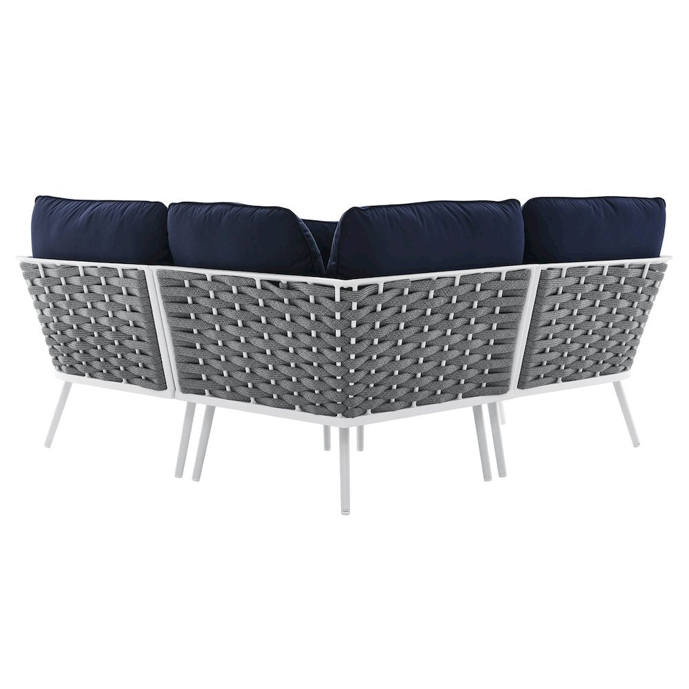 Stance Outdoor Patio Aluminum Small Sectional Sofa