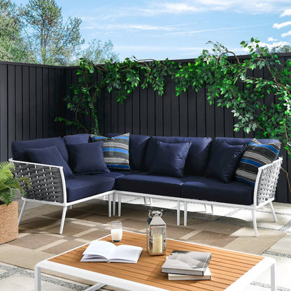 Stance Outdoor Patio Aluminum Large Sectional Sofa