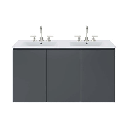Bryn 48" Wall-Mount Double Sink Bathroom Vanity
