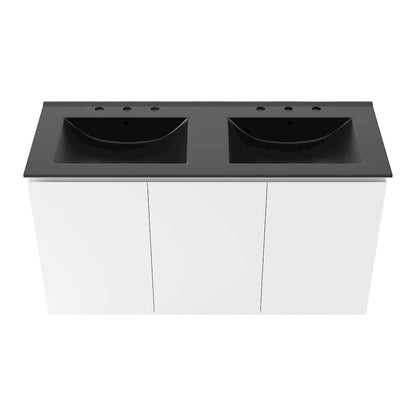 Bryn 48" Wall-Mount Double Sink Bathroom Vanity