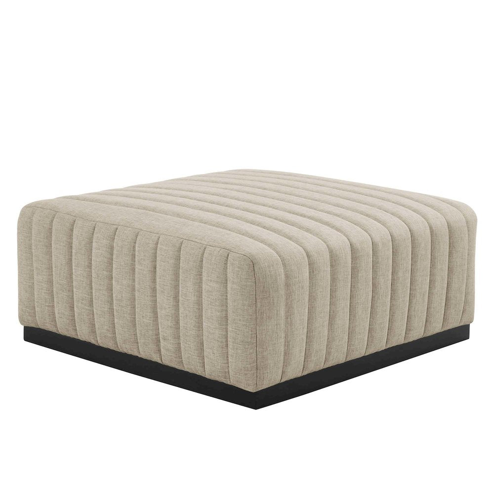 Conjure 4-Piece Channel Tufted Upholstered Fabric Sectional Sofa