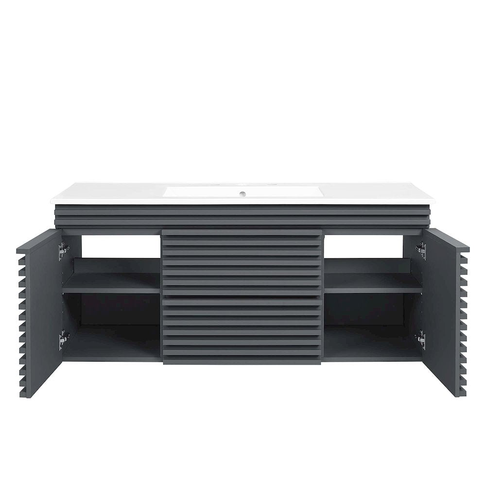 Render 48" Wall-Mount Bathroom Vanity