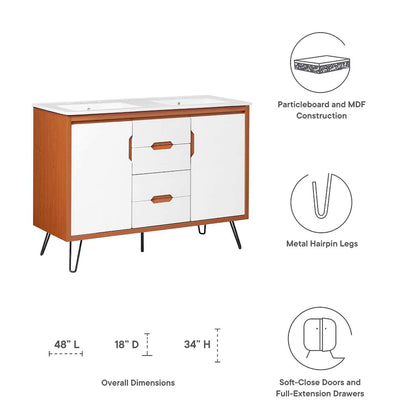Energize 48" Double Sink Bathroom Vanity