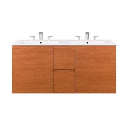 Scenic 48" Double Wall-Mount Bathroom Vanity