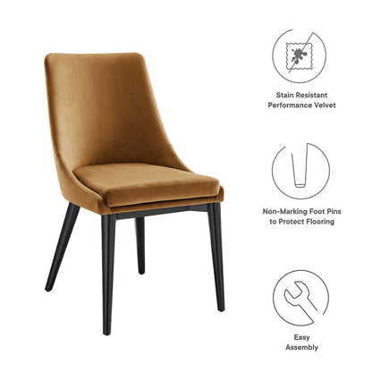 Viscount Accent Performance Velvet Dining Chairs Set of 2