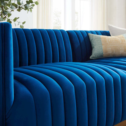 Conjure Channel Tufted Performance Velvet Loveseat
