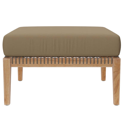 Clearwater Outdoor Patio Teak Wood Ottoman