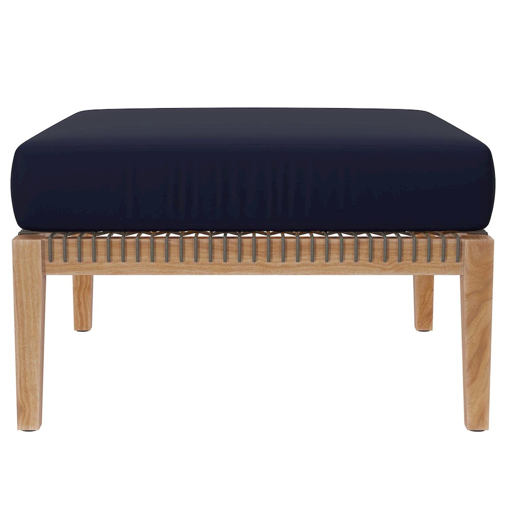 Clearwater Outdoor Patio Teak Wood Ottoman