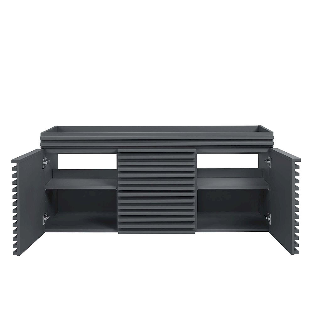 Render 48" Double Sink Compatible (Not Included) Bathroom Vanity Cabinet