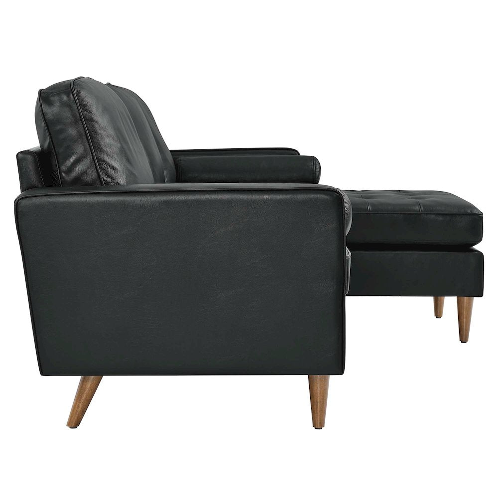 Valour 78" Leather Apartment Sectional Sofa