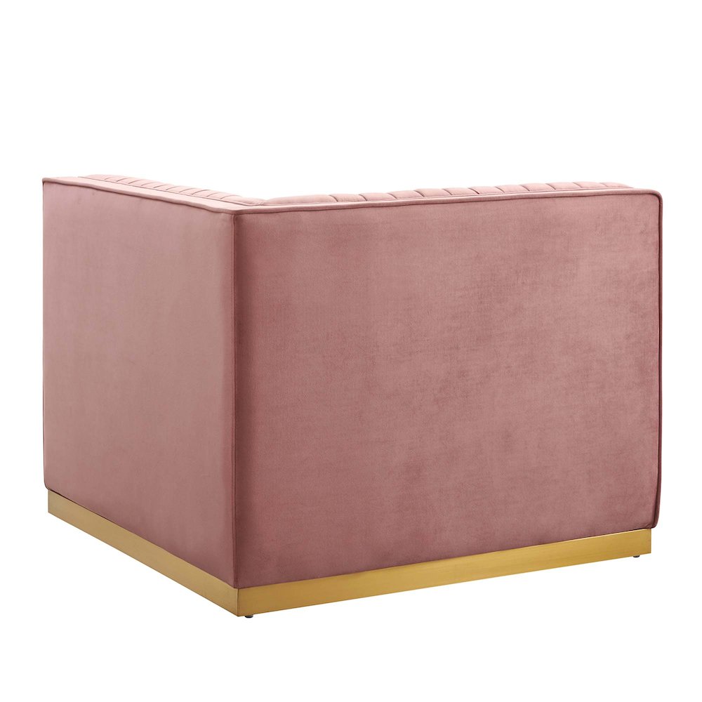 Channel Tufted Performance Velvet Modular Sectional Sofa Left Corner Chair