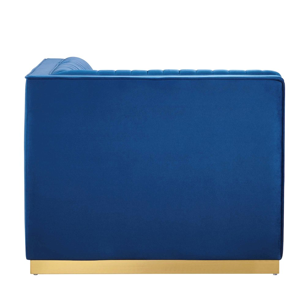 Channel Tufted Performance Velvet Modular Sectional Sofa Right Corner Chair