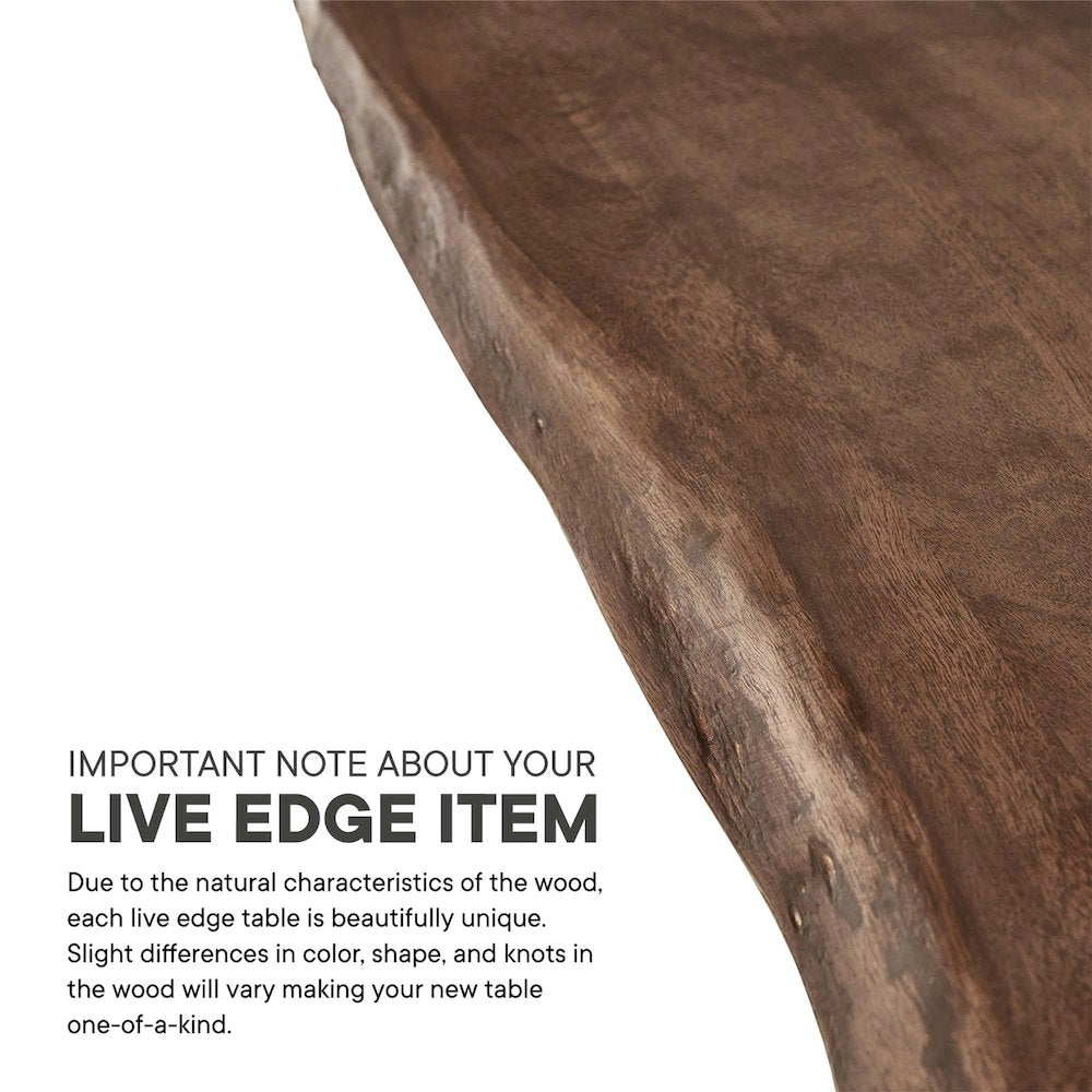 Ardor 74" Live Edge Acacia Wood Acacia Wood Dining Table