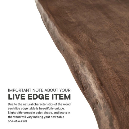 Ardor 96" Live Edge Acacia Wood Acacia Wood Dining Table