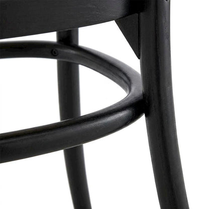 Wood Modern Dining Side Chairs for Kitchen and Dining Room, Black, Set of 2