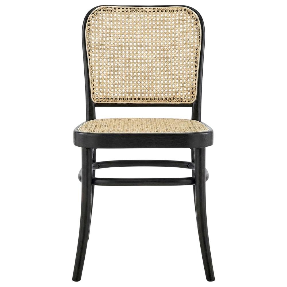 Wood Modern Dining Side Chairs for Kitchen and Dining Room, Black, Set of 2