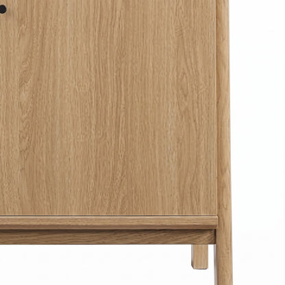 FurniFact Wooden Bookcases with Open-Shelf Storage Design, Oak, Set of 2