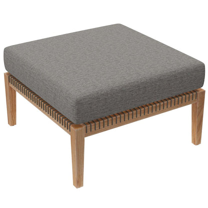 Clearwater 4-Piece Outdoor Patio Teak Wood Sectional Sofa