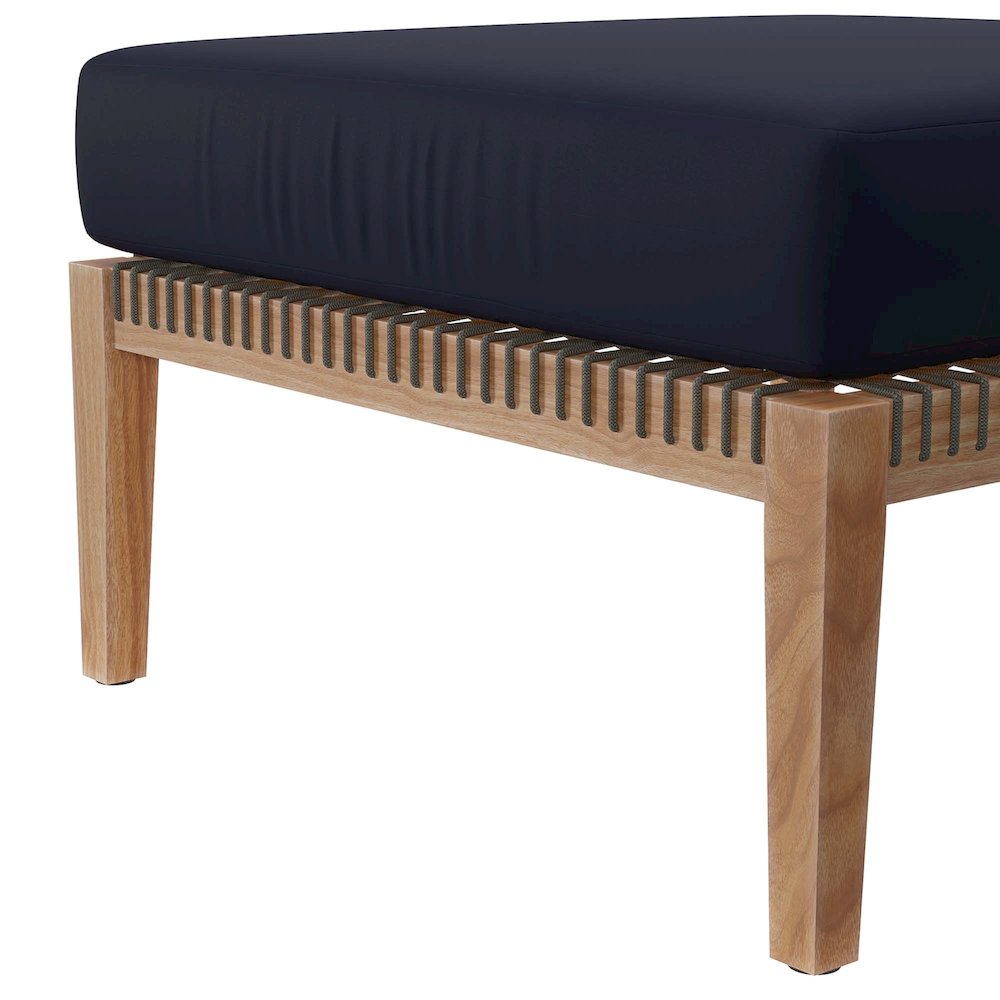 Clearwater 4-Piece Outdoor Patio Teak Wood Sectional Sofa