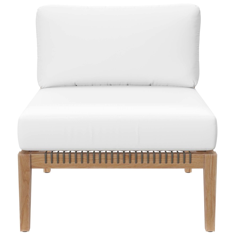 Clearwater 6-Piece Outdoor Patio Teak Wood Sectional Sofa