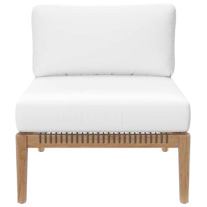 Clearwater 6-Piece Outdoor Patio Teak Wood Sectional Sofa