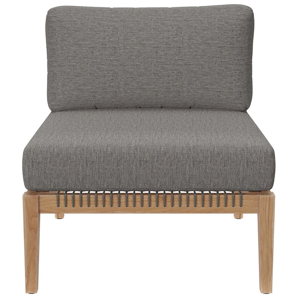 Clearwater 5-Piece Outdoor Patio Teak Wood Sectional Sofa