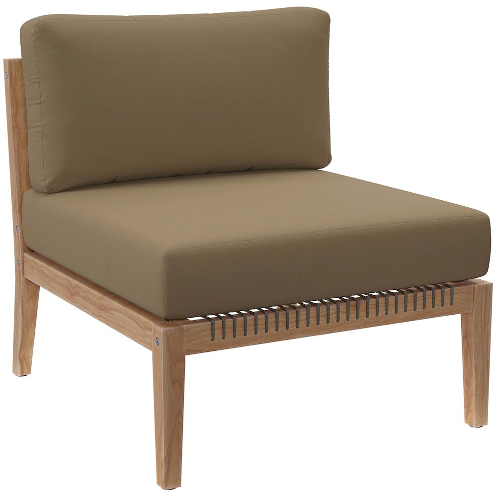 Clearwater 5-Piece Outdoor Patio Teak Wood Sectional Sofa