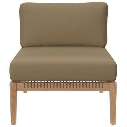 Clearwater 5-Piece Outdoor Patio Teak Wood Sectional Sofa