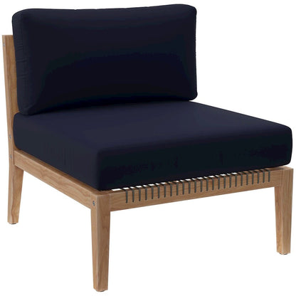 Clearwater 5-Piece Outdoor Patio Teak Wood Sectional Sofa