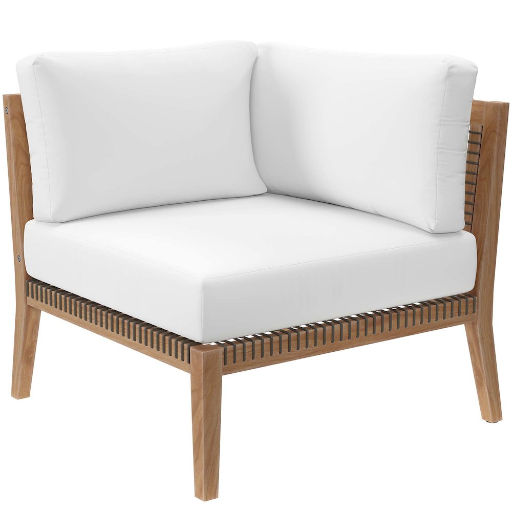 Clearwater 5-Piece Outdoor Patio Teak Wood Sectional Sofa